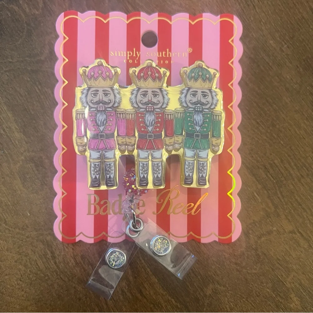 Simply Southern Nutcracker Badge Reel Set - Pink, Green, Gold